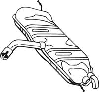 BOSAL Endschalldämpfer 233-453 ESD,Endtopf VW,GOLF VI 5K1,GOLF PLUS 5M1, 521