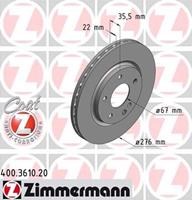 Bremsscheibe Vorderachse Zimmermann 400.3610.20