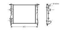nissan RADIATEUR BENZINE 2/99+ 12 -AUTO zonder AIRCO