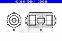 Adapter, Bremsleitung ATE 03.3511-1000.1