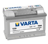 Starterbatterie Silber Dynamische 12V 74Ah L3B E38 / 750A 574 402 075 - Varta