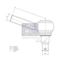 dtspareparts Spoorstangeind DT 1.19149