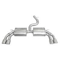 100% RVS Dubbele Sportlaat Audi A3 (8V) Sportback S3 2.0i TFSI 300pk 2013- 2x80mm Racing