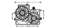 opel KADER + DUBBELE KOELVENTILATOR Meriva 1.7 DTi