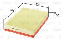 Valeo Luftfilter 585353  VOLVO,940 II Kombi 945,940 Kombi 945,740 Kombi 745,740 744,940 944,760 704, 764,960 Kombi 965,760 Kombi 704, 765,940 II 944