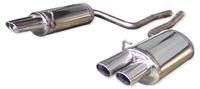 100% RVS Dubbele Sportlaat Audi S4 4.2 V8 2004- Links/Rechts 76mm