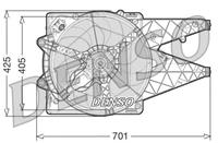 DENSO Lüfter DER09100 Elektrolüfter,Hochleistungslüfter FIAT,DOBLO Kasten/Kombi 263,DOBLO Großraumlimousine 152, 263,DOBLO Pritsche/Fahrgestell 263