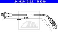 Seilzug, Feststellbremse hinten rechts ATE 24.3727-1318.2