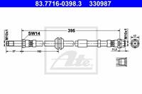 Bremsschlauch Vorderachse ATE 83.7716-0398.3