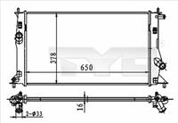 Kühler, Motorkühlung TYC 720-0012