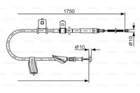 Seilzug, Feststellbremse links Bosch 1 987 482 352