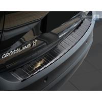 Zwart RVS Achterbumperprotector Opel Crossland 2017-Ribs'