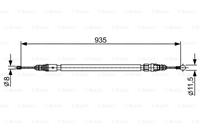 BOSCH Handbremsseil PEUGEOT,CITROËN,DS 1 987 482 430 474664,474679,9672955480 Bremsseil,Seilzug Feststellbremse 9675503880,BC2430