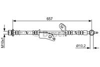 Bremsschlauch Vorderachse links Bosch 1 987 481 789