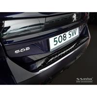 Zwart RVS Achterbumperprotector Peugeot 508 II SW 2019-Ribs'