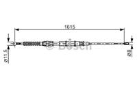 BOSCH Handbremsseil 1 987 482 328 Bremsseil,Seilzug Feststellbremse SKODA,SUPERB Kombi 3T5,SUPERB 3T4