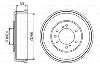 BOSCH Bremstrommel 0 986 477 165  NISSAN,PICK UP D22,NAVARA D22,PATHFINDER R50,PICK UP D21,NP300,NAVARA Pritsche/Fahrgestell D22,NAVARA Pick-up D21