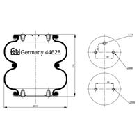 febibilstein Federbalg, Luftfederung Hinterachse beidseitig Febi Bilstein 44628