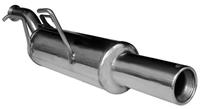 100% RVS Sportuitlaat Peugeot 307 2.0 16v (138pk) 2001- 102mm