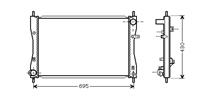 Radiateur Colt6/smart Forfour 15d