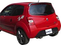 100% RVS Sportuitlaat Renault Twingo II RS Sport 1.6 16v (133pk) 2008- 120x80mm