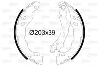 Valeo Bremsbacken 564157 Trommelbremsbacken,Bremsbackensatz PEUGEOT,CITROËN,DS,208,301,208 Kasten,DS3,C3 II,DS3 Cabriolet,C-ELYSEE,C4 CACTUS,C3 III SX