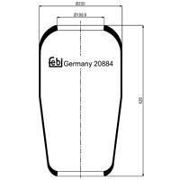 febibilstein Federbalg, Luftfederung beidseitig Febi Bilstein 20884