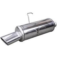 100% RVS Sportuitlaat Peugeot 106 1.4 (75pk) 1996- 120x80mm