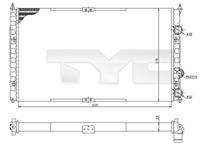 Kühler, Motorkühlung TYC 737-0057