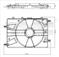 TYC Halter, Kühlerlüfter 825-0016-1  OPEL,ASTRA J Sports Tourer,ASTRA J,ASTRA GTC J,ASTRA J Stufenheck