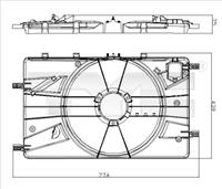 opel Houder, radiateurventilator