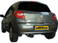 100% RVS Sportuitlaat Renault Clio III 1.4 16v (98pk) 2005- 102mm