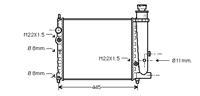peugeot RADIATEUR -3/89 niet voor GTi & DIESEL O