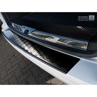 Zwart RVS Achterbumperprotector Volkswagen Transporter T6 2015- (met achterklep)Ribs'