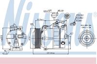 NISSENS Kompressor 89030 Klimakompressor,Klimaanlage Kompressor