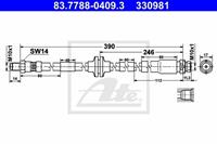 Bremsschlauch Hinterachse ATE 83.7788-0409.3