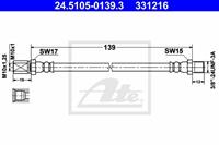 Bremsschlauch Hinterachse ATE 24.5105-0139.3