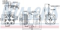 Airconditioning compressor NISSENS 89611