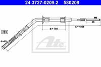 ATE Handbremsseil 24.3727-0209.2 Bremsseil,Seilzug Feststellbremse BMW,5 E28