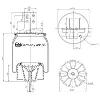 febibilstein Federbalg, Luftfederung Hinterachse Febi Bilstein 49186