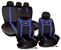 simoniracing Simoni Racing Stoelhoezenset Type H - Zwart/Blauw - 12-delig