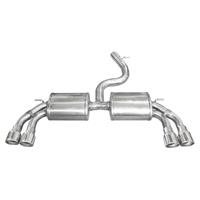 100% RVS Dubbele Sportlaat Audi A3 (8V) Sportback S3 2.0i TFSI 300pk 2013- 2x80mm X-Race