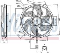 NISSENS Lüfter 85788 Elektrolüfter,Hochleistungslüfter PEUGEOT,307 SW 3H,307 CC 3B,307 3A/C,307 Break 3E