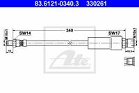 Bremsschlauch Vorderachse ATE 83.6121-0340.3