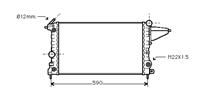 opel Radiateur Benzine 1.4 / 1.6 At