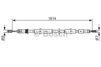 BOSCH Handbremsseil 1 987 477 432 Bremsseil,Seilzug Feststellbremse PEUGEOT,306 Schrägheck 7A, 7C, N3, N5,306 Cabriolet 7D, N3, N5