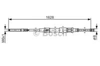 BOSCH Handbremsseil 1 987 477 169 Bremsseil,Seilzug Feststellbremse VW,PASSAT Variant 3A5, 35I,PASSAT 3A2, 35I