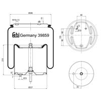 febibilstein Federbalg, Luftfederung Hinterachse Febi Bilstein 39859