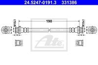 Bremsschlauch Hinterachse innen ATE 24.5247-0191.3