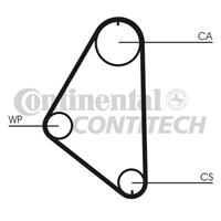 CONTITECH Zahnriemen CT558 Steuerriemen OPEL,VAUXHALL,VECTRA A 86_, 87_,KADETT E CC 33_, 34_, 43_, 44_,CORSA A CC 93_, 94_, 98_, 99_